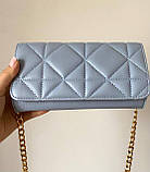 Бежева жіноча сумка-клатч на ланцюжку з екошкіри, фото 8