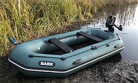 Гребний човен ПВХ BARK В-260NPD книжка з навісним транцем для сплаву на воді, Рибальський човен із брусом