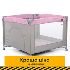 Дитячий ігровий манеж El Camino ME 1097 CASTLE Pink Gray Сіро-рожевий