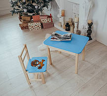 Дитячий стіл і стілець. Для навчання, малювання, гри. Стіл із шухлядою та стільчик., фото 2