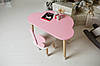 Дитячий стіл хмарка і стільчик метелик рожевий з білим сидінням. Столик для ігор, занять, їжі, фото 4