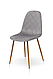Стілець обідній Ембер-L велюр ніжки метал термодрук (світло-сірий) — комплект 4 шт., фото 4