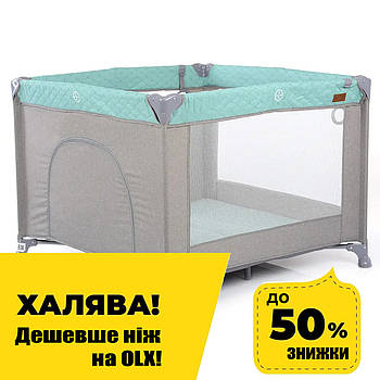 Дитячий ігровий манеж El Camino ME 1097 CASTLE Mint Gray М'ятно-сірий