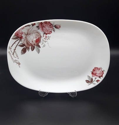 Блюдо овальне 34,0 см ароматна троянда