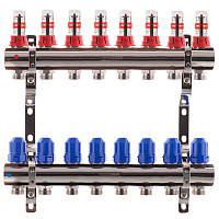 Коллектор для теплого пола на 8 контуров с расходомерами KOER (Чехия)