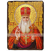 Икона Макарий Каневский преподобномученик ,икона на дереве 130х170 мм