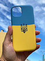 Чехол Silicone Case Full Protective Iphone 14 Жовто-Блакитний Patriot