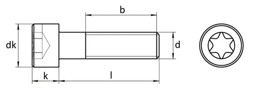 Винт М6 с цилиндрической головкой, и углублением под ключ Torx, (звезда) ISO 14579, ГОСТ Р ИСО 14579-2009 Винт, М6, с цилиндрической, головкой, и углублением, под ключ, Torx, (звезда), ISO 14579, ГОСТ Р ИСО 14579-2009