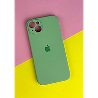 Чехол Silicone Case Full Protective Camera Iphone 14 Салатовий