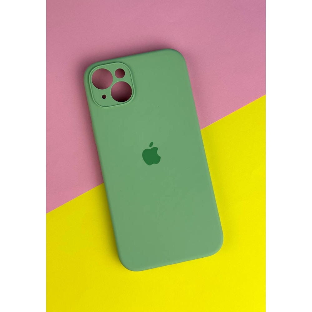 Чехол Silicone Case Full Protective Camera Iphone 14 Салатовий - фото 1 - id-p1905385398