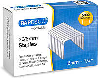 Rapesco S11662Z3 26/6 мм оцинкованные скобы, 5000 шт. в упаковке