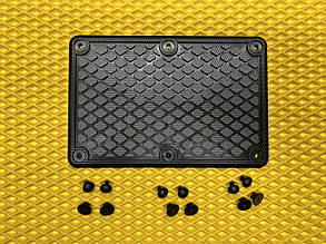 Підп'ятник гумовий для автомобільних килимків Чорно-Сірий