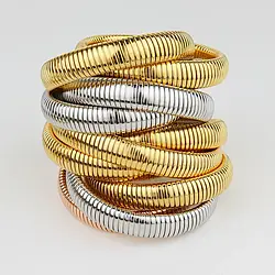 Браслет триколірний медична сталь