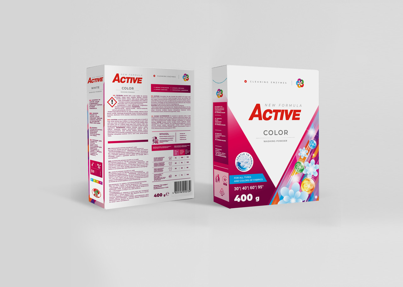 Порошок для прання кольорових речей Active Color 400 гр