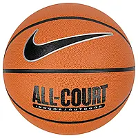 Мяч баскетбольный Nike Everyday All Court 8P р. 6 (N.100.4369.855.06) Amber/Black/Metallic Silver/Black