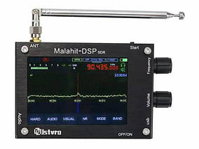 Malahit DSP SDR широкосмуговий приймач 50кГц-2ГГц V1.10 динамік, акумулятор, металевий корпус