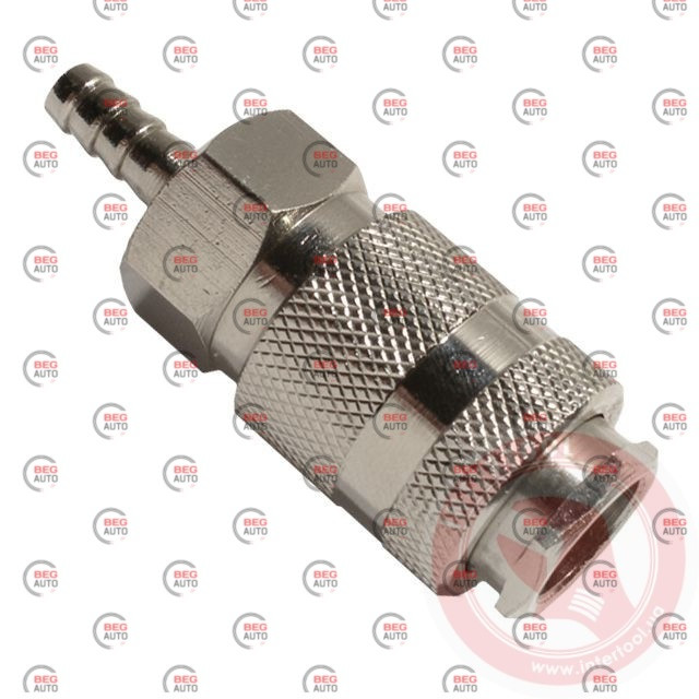 Швидкознімне з'єднання з клапаном під шланг d-10 мм (PT-1803) (Intertool)