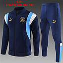 Дитячий спортивний футбольний костюм Манчестер Сіті Puma Manchester City kids 23-24 long sleeve tracksuit Темно-синій, фото 2