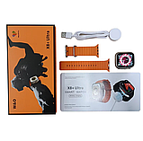 Розумний смарт-годинник Smart Watch W&O X8+ Ultra 49mm електронний з магнітною зарядкою і мікрофоном сріблясті, фото 5