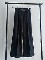Детские брюки Палаццо со стрелками черные модные для девочки подростка строгие модные