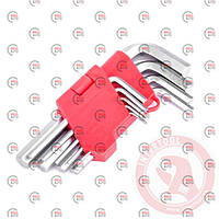 Набор ключей шестигранных коротких HEX 1,5-10 мм, 9 шт. (HT-0601) (Intertool)