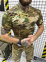 Тактическая футболка мультикам, мужская летняя футболка камуфляж мультикам