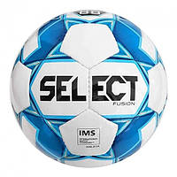 Мяч футбольный Select Fusion IMS бело-голубой размер 3 085500-012
