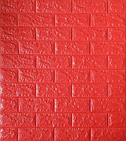 Самоклеющаяся декоративная 3D красный кирпич 700x770x5 мм