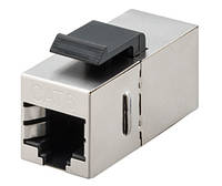 Перехідник мережевий Lucom RJ45 STP6 F F Keystone Compact Metal Gold срібний (62.09.8129) KV, код: 7725610