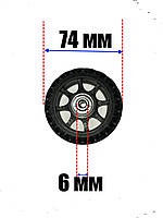 Колеса для ремонта чемодана 74 мм / ремонтные / уже с подшипниками / 1064