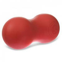 Арахис массажер для спины двойной гладкий силикон 14х6,5см GD006, массажный мячик двойной, мяч для МФР красный