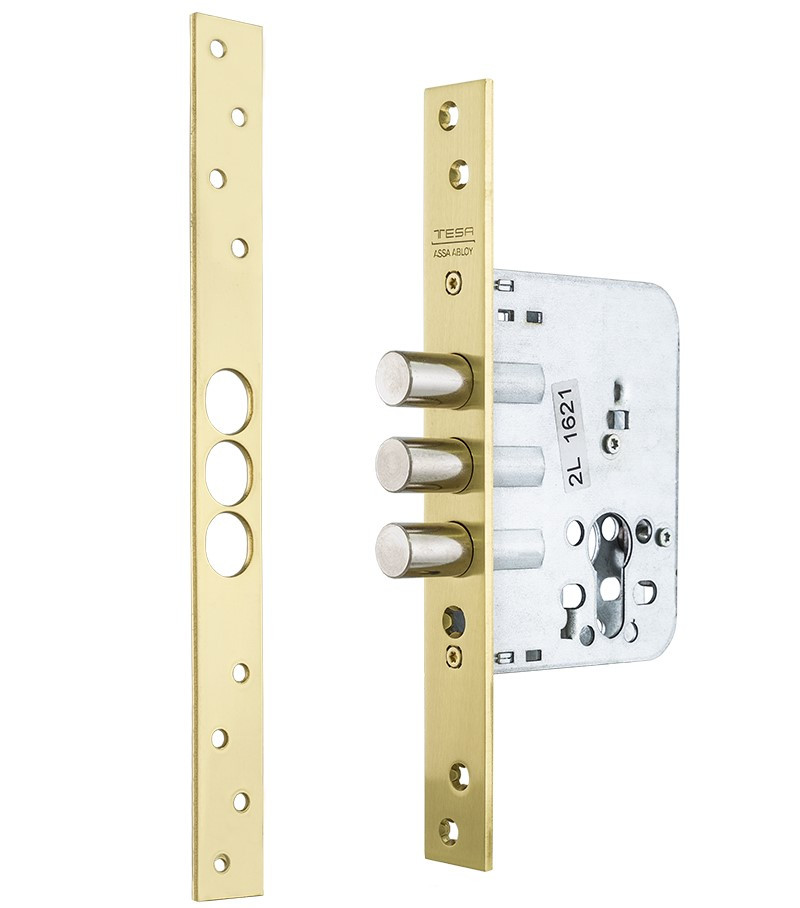 Замок врізний TESA 1-WAY DIN R201B SP латунь (Іспанія)