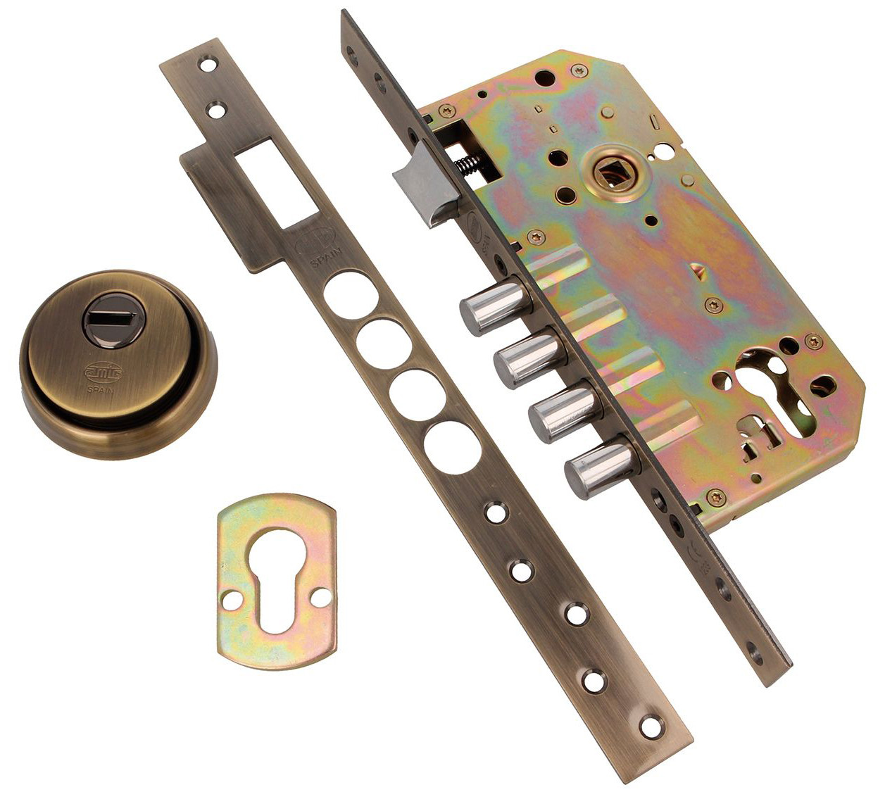 Врізний замок Amig 110 50/85 антична бронза (Іспанія), фото 1