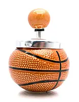 Пепельница с крышкой керамическая Баскетбольный мяч 23686