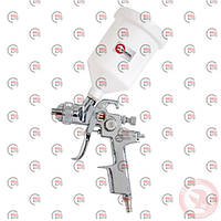 Пистолет покрасочный HVLP d-1.4 с верхним пластиковым бачком 600мл HVLP STEEL PROF (PT-0103) (Intertool)