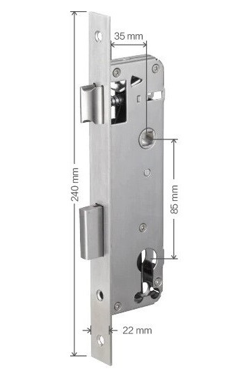 Врізний замок для дверей TTLOCK 35х85 (Китай)