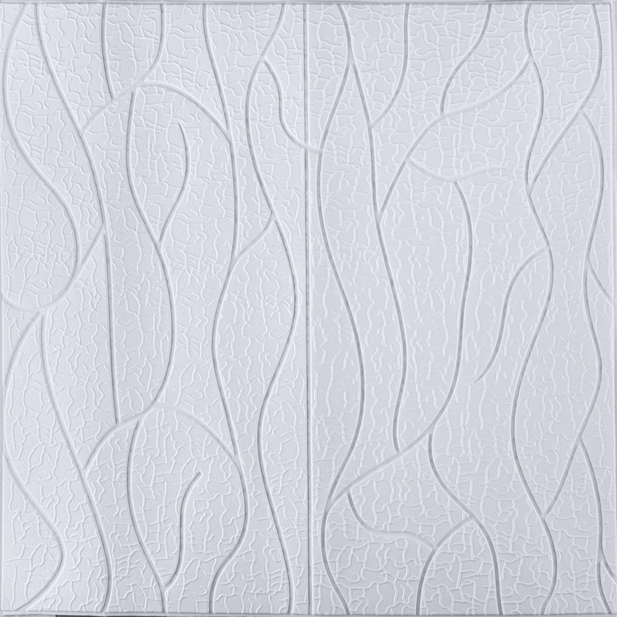 Самоклеющаяся 3D панель белая скала 700x700x5мм (3171-5), фото 1