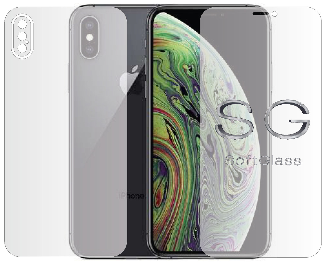 Плівка для Apple iPhone XS комплект: для передньої і задньої панелі поліуретанова SoftGlass