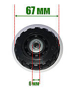 Ремонтне колесо для валіз d = 67 mm/ з підшипниками/1050