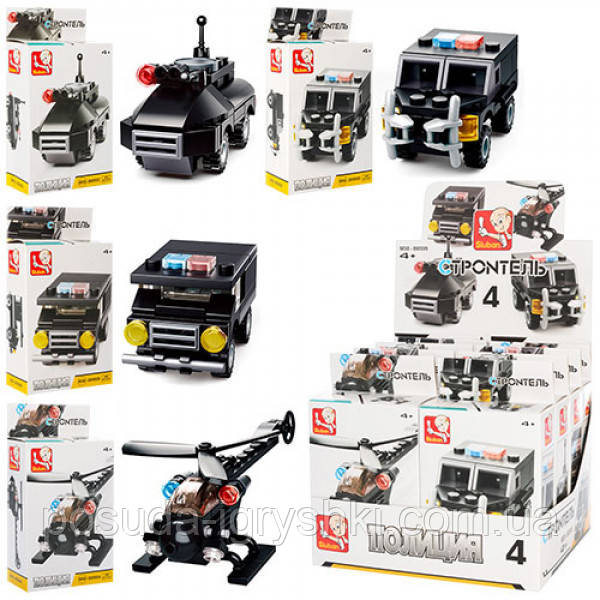 Конструктор M38-B0595 "Будівельник": транспорт (війсковий), від 36 деталей, ціна вказана за один конструктор., фото 1