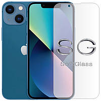 Мягкое стекло Apple iPhone 13 mini на Экран полиуретановое SoftGlass