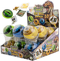 Упаковка пластиковых яиц со сладостями и игрушками Dino Eye Ball, 18шт.