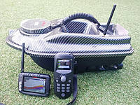 Прикормочный карповый кораблик CARBON GPS-RF100 (GPS+Sonar) автопилот GPS навигация, цветной эхолот