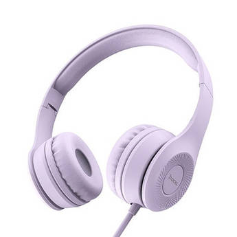 Навушники Hoco дротові  з мікрофоном Graceful Charm W21 Purple