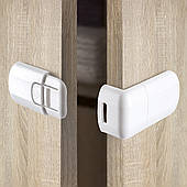 Замок-блокіратор кутовий з кнопкою MBM Kids Білий (BS-05 WHITE)