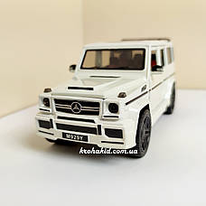 Металева машина Мерседес Гелендваген Світло Звук Розмір 20 см Mercedes-Benz G65 AMG Brabus 1:24, фото 3