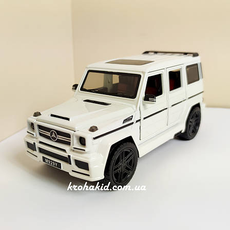Металева машина Мерседес Гелендваген Світло Звук Розмір 20 см Mercedes-Benz G65 AMG Brabus 1:24, фото 1