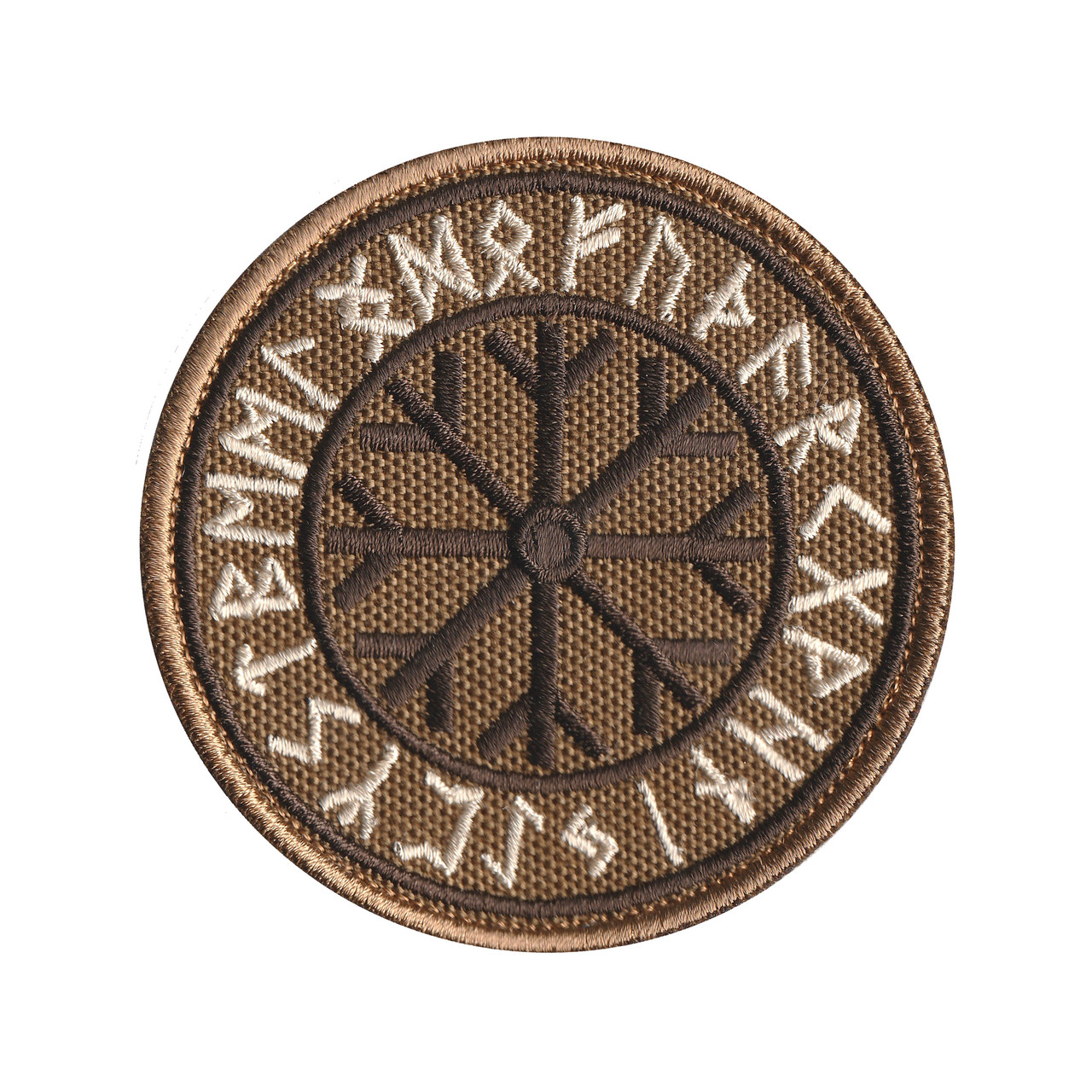 Вишитий шеврон "Runic circle Руничне коло" на липучці (койот)