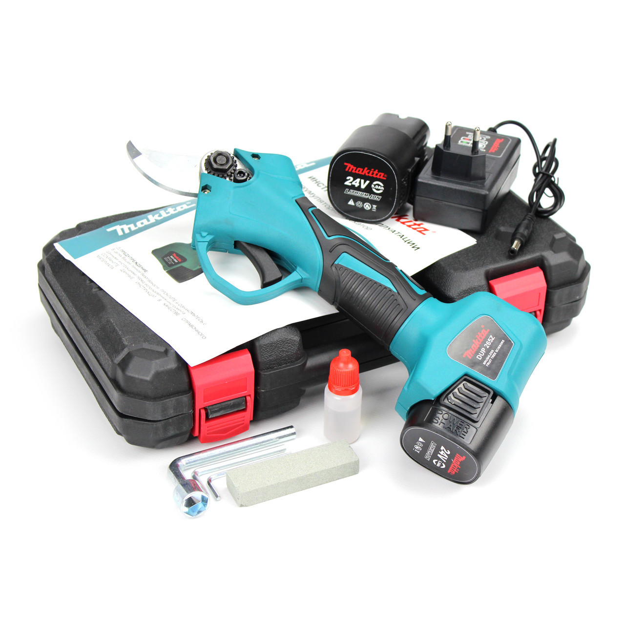 Акумуляторний секатор Makita DUP265Z 24V 5Ah | Садовий секатор для обрізки дерев | АКБ секатор