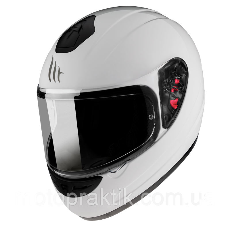 MT Thunder Kid Solid Gloss White, S Мотошолом інтеграл дитячий